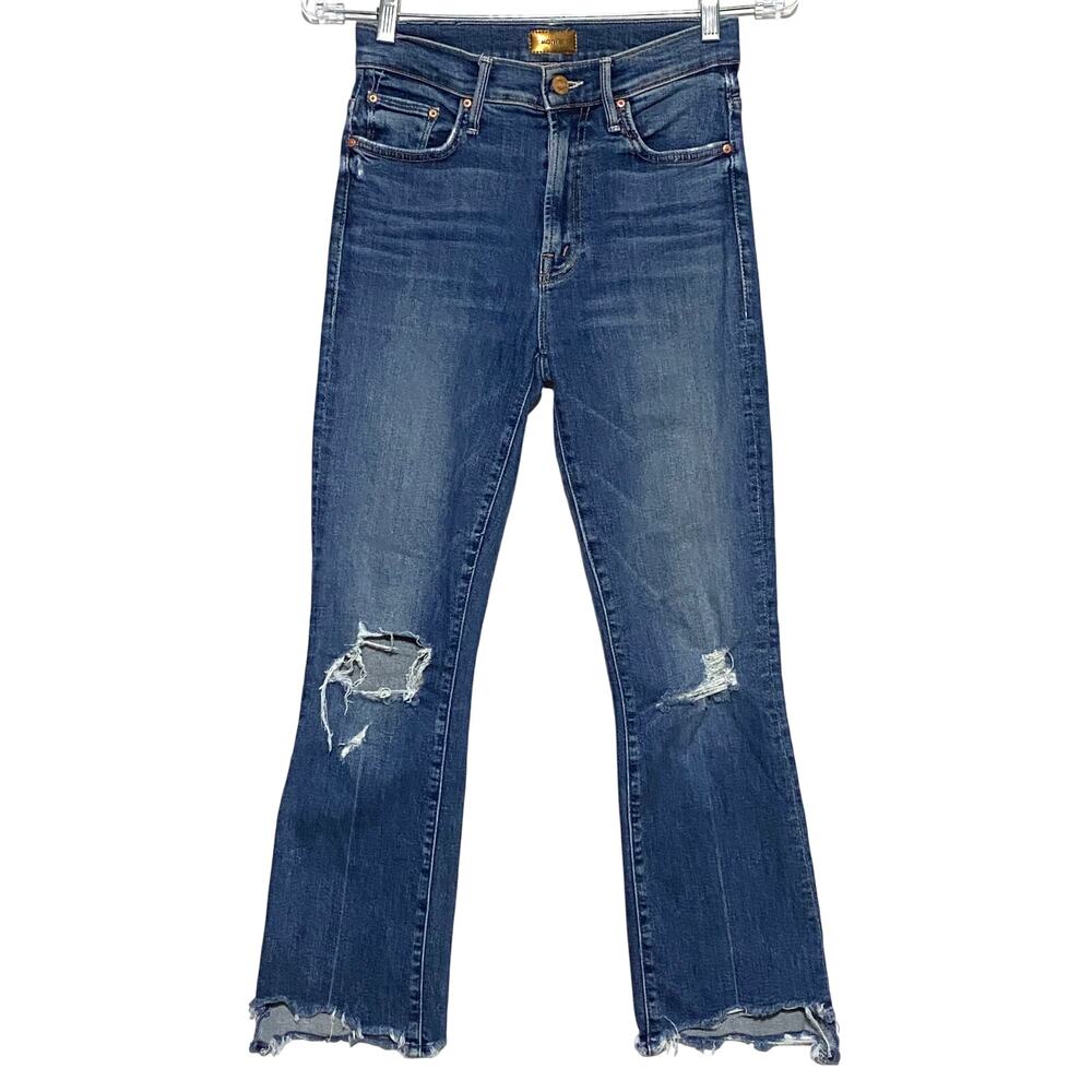 MOTHER Distressed Blue Jeans